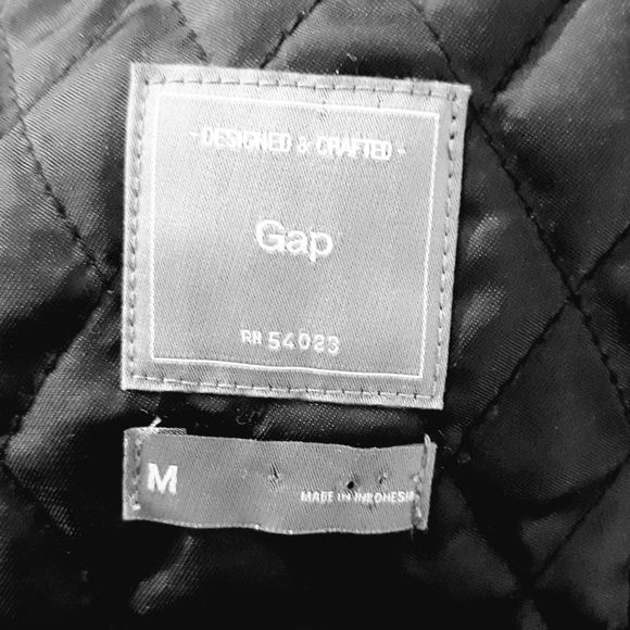 GAP Gray Plaid Moto Jacket - Women Size Medium Wool Blend Jacket - Picture 6 of 11